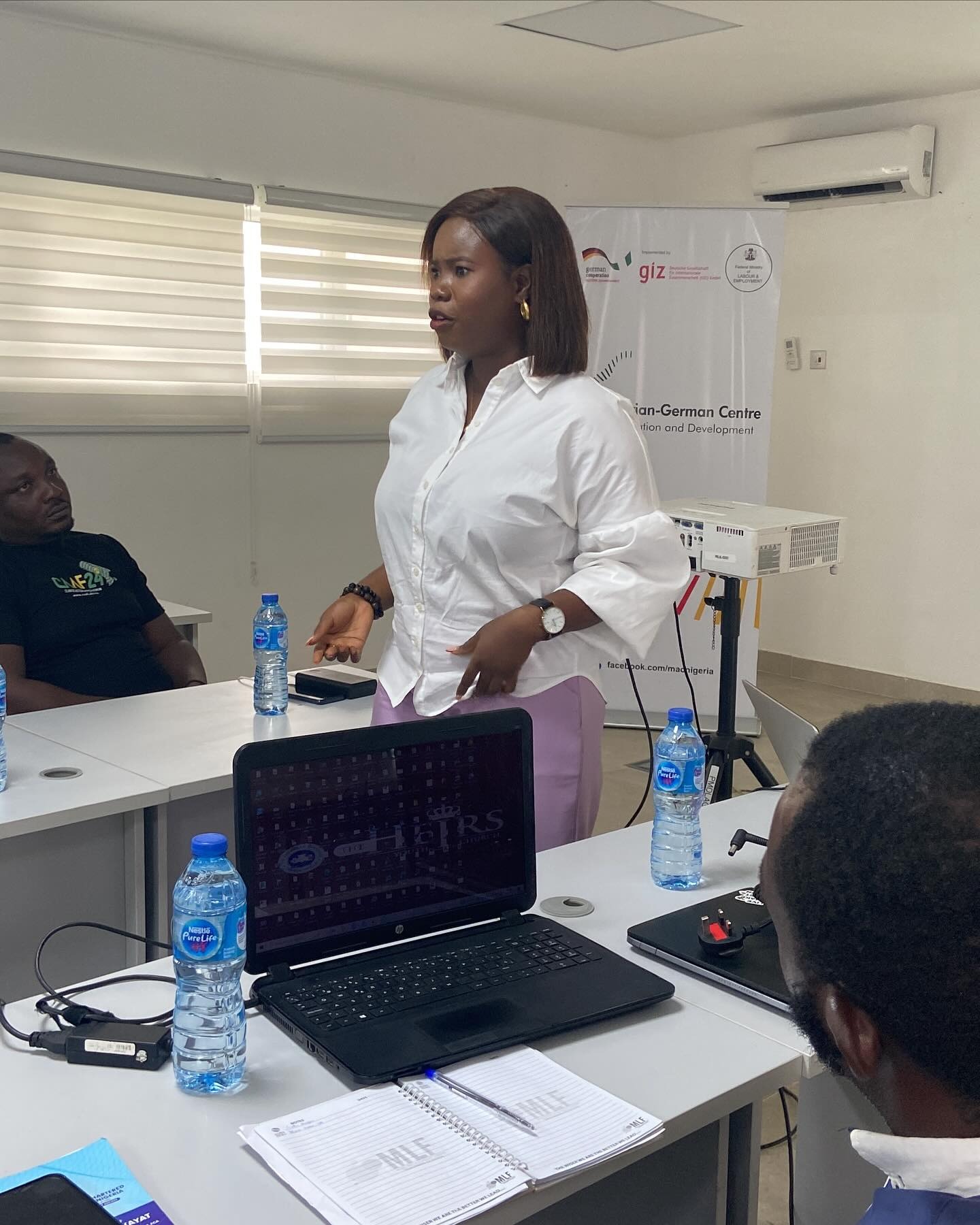 Favour Fashina at event